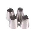 Miniatyrbild 1 av 5: 4PCS Cake Decorating Nozzle Set Stainless Steel Piping Nozzle DIY Cake Decorating Tips