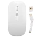 Wireless USB Rechargeable Silent Mouse for Computer Work Study Leisure White