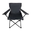 Outdoor Camping Chair Multifunctional Foldable Lightweight High Capacity High Back Black