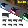 Solar Powered Outdoor Lighting Wireless (4-pack) Black RGB Light Black Svart RGB Ljus