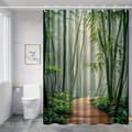Miniatyrbild 1 av 6: Bamboo Pattern Shower Curtain, Waterproof & Odorless Shower Curtain for Bathroom, Polyester, Multiple Sizes Available