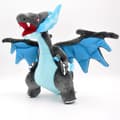 Rajoitettu erä Charizard-pehmolelu Mega Charizard -pehmonukke pehmolelu korkea (sininen)-23cm