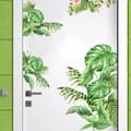 Green Plant Leaf Wall Decal, Self-Adhesive Palm Leaf Tree Wall Decor, Waterproof DIY Wall Sticker