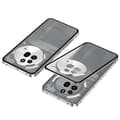 [LCS]Compatible with Nothing Phone (3a) Pro Matte Case Aluminum Alloy + PC Phone Case Pop-Up Snap Lock Silver Silver