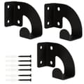 3-pack Heavy Duty Chainsaw Wall Mount in Metal with Tool-Free Installation & Locking Mechanism - Garage Storage Rack with Upper & Lower Holders [DB] Black 3pcs