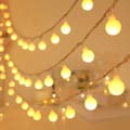 LED-lyslenke med sfæriske pærer, 6m 40 lys