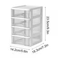 Miniatyrbild 3 av 5: Stackable Drawer Organizer for Desk, Multi-layer Storage Transparent Design Plastic Storage Container with Drawers, Desk Organizer for Home
