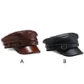 Miniatyrbilde 2 av 4: Kvinne Mann Høst Beret Hatter Vintage Stil Lue Hodeplagg Gaver Svart Medium