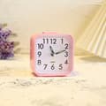Pink Silent Alarm Clock, Battery Operated Bedside Clock No Ticking