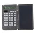 6-inch Calculator 12-Digit with Memo Lock Function, Silent Keyboard, Dual Power Supply, Desktop Calculator with Notepad for Office, Black