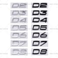 Miniatyrbillede 2 af 8: D2 D3 D4 D5 D6 D7 D8 etiket egnet til Volvo modificeret bil deplacement bageste digital engelsk D4-Sort D4-Sort