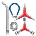 Miniatyrbild 1 av 6: 5-piece Bicycle Spoke Tool Kit 8-Cut Open Spoke Wrenches Rubber Handle Tire Levers Y-type Hex Wrench Y-type Socket Wrench