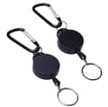 2-pack Retractable Yo-Yo Keychain with Carabiner Black