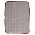 Pet Cooling Mat Breathable Foldable Self-Cooling Blanket for Small Medium and Large Dogs and Cats Brown L (70x55cm)