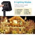 Miniatyrbild 3 av 5: 2-pack Solar String Lights Outdoor 10m 100 LED Copper Wire Solar String Lights with 8 Modes, for Outdoor Decoration, Garden, Trees etc (Warm White)