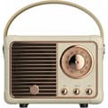 [LCS] Best-selling Retro Bluetooth Speaker, with classic style, large volume, wireless Bluetooth 5.0 connection, supports TF card white white