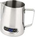 600 ml melkekanne i rustfritt stål med termometer, for kaffe, cappuccino, espresso, latte