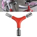 Miniatyrbild 3 av 6: 5-piece Bicycle Spoke Tool Kit 8-Cut Open Spoke Wrenches Rubber Handle Tire Levers Y-type Hex Wrench Y-type Socket Wrench