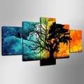 5-piece Wall Art Painting Seasonal Abstract Tree Non-woven Canvas