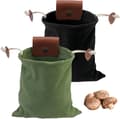 2-pack Svamp-Plockar Midjeväska, Canvas Djungel Överlevnadsväska, Mat-Vaxduk Väska med Dragkedja för Vandring, Camping