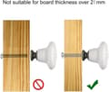 Miniatyrbild 3 av 4: 12-pack Vintage Cabinet Knobs with 34mm Round Ceramic Handles, Rose