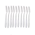 (10-pack) 13 cm Mini Stainless Steel Fruit Salad Fork Snack Fork