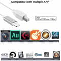Miniatyrbillede 2 af 3: Lightning til Type-b Midi Keyboard Converter USB 2.0-kabel til iPhone 7 8 X iPad