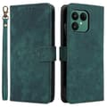 TKdaddy Fairphone 6 PU-skinnlommebokveske med RFID-blokkerende stativ og håndleddsrem grønn
