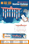 [Reaction Training] Upgraded Rolling Stick Game | Trains Hand-Eye Coordination | Remote Control Octopus 8-Stick Game pink pink