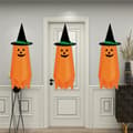 3 Pieces Halloween Decorations, Orange Pumpkin Wizard Hat Halloween Decoration