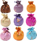 Classic Embroidered Drawstring Gift Bag, Jade Jewelry Packaging, Small Floral Drawstring Jewelry Pouch