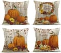 4 st kuddfodral höst heminredning dekorativa kuddfodral för soffa kudde soffa utomhus Halloween pumpor guldöverdrag
