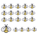 Miniatyrbild 2 av 5: 20 st Bee-sy-sömnadslappar Broderade Applikationer Stryk-på-lappar Sy-på Dekoration för Väskor Kläder J