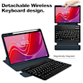 Miniatyrbilde 3 av 5: Etui for Lenovo Tab M11/Xiaoxin Pad 11 2024 PU+Akryl Tablett Stativdeksel med Bluetooth Tastatur Multicolor Style B