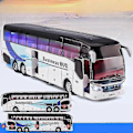 Miniatyrbillede 1 af 5: 1/50 Setra Luksus Coach Bus Legetøjsbil Die-Cast Miniature Model Træk Tilbage Lyd & Lys Uddannelsesmæssig Samling Gave Til Drenge Børn Business Bus