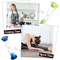 Miniatyrbillede 4 af 6: Sand Timer 6 Farver Timeglas Sandglas Sand Ur Timer 30sek / 1min / 2min / 3min / 5min / 10min (Pakke med 6).