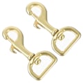Miniatyrbillede 5 af 5: 2 stk. Messing Drejelige Bolt Snap Hooks Drejelige Øje Enkelt Endet Scuba Diving Clips