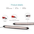 Miniatyrbilde 2 av 5: 2 stk LED Bil DRL Dagkjørelys Vanntette Universelle DC 12V Auto Frontlys Sekvensiell Blinklys Gul Flyt Daglys colorful and yellow 15.5cm