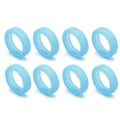 Pikkukuva 1 / 5: Matkalaukkujen pyöränsuojukset Silikoniset äänettömät suojukset useimpien 8 pyörivän pyörän matkalaukkuihin Glow blue 8pcs