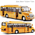 Miniatyrbillede 1 af 5: 1/50 Setra Luksus Coach Bus Legetøjsbil Die-Cast Miniature Model Træk Tilbage Lyd & Lys Uddannelsesmæssig Samling Gave Til Drenge Børn USA School Bus