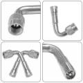 Miniatyrbild 4 av 5: 2-pack Universal Motorcykel Scooter Ventil Förlängningsadapter Mässing Vinklad Silver 135 grader 135 degrees