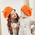 Miniatyrbilde 2 av 5: Foreldre-barn Hette Gresskar Strikket Beretter Caps Vinter Mor Og Baby Beanie Hette For Utendørs Daglig Bruk One Size,Kid