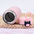 Miniatyrbild 3 av 4: Katt Isolerad Vattenflaska, 27 cl Rosa Dryckesflaskor Söta Termosar i Rostfritt Stål för Barn Flickor, Mini Tecknad Vattenflaska, Läcksäker Vakuum Resemugg