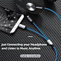 Miniatyrbillede 6 af 8: Flettet nylon USB C & Lightning til 3,5 mm jackstik lydadapter Aux-kabel