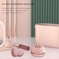 Miniatyrbild 5 av 8: Makeup svamphållare - 2 st silikon smink svamphållare, smink svamp resefodral silikon dubbelsidig ventilerad andningsbar smink svamphållare