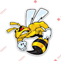 Pikkukuva 1 / 5: Korkea Laatuinen Piirretty Vahva Vihainen Mehiläinen Bumblebee Kypärä Tarra Vedenkestävä Tarra Autokilpailuun Autolle Kannettavalle Tietokoneelle Kypärälle bee-5 width 15cm
