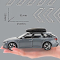 Miniatyrbild 4 av 5: 1/32 RS6 Leksaksbilmodell med Ljud Ljus Dörrar Öppnade Legering Diecast Modellfordon Samling Leksak för Pojke Vuxen Festivalpresent Black