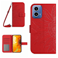 Miniatyrbillede 2 af 5: Læder Etui Til Motorola Moto G34 5G Red