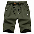 Miniatyrbilde 1 av 4: Herreshorts Casual Snøring Sommer Strandshorts med Elastisk Midje og Lommer - grønn 4XL