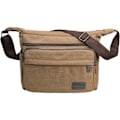 Miniatyrbild 1 av 7: Vattentät budväska axelväska 13 tum multi canvas crossbody väska för män casual lätt utomhus fiskeväska camping Coffee